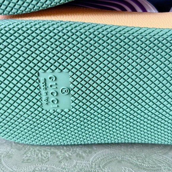 Gucci BASKET Demetra High Top Sneaker Vintage 661303 Black Green Men UK13.5 US14 - Picture 13 of 16